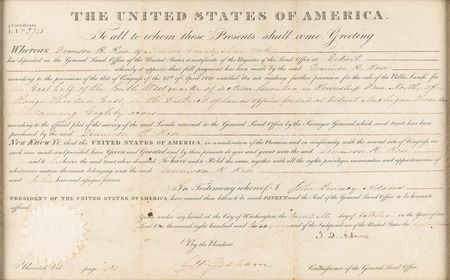 Lot #30 John Quincy Adams Document Signed as President - Image 2