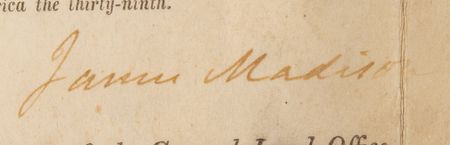 Lot #98 James Madison Document Signed as President - Image 3