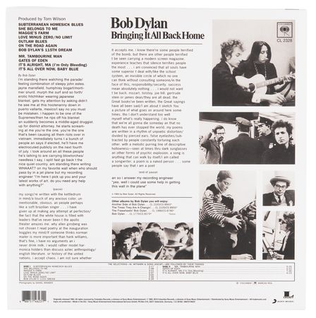 Lot #673 Bob Dylan Signed Album - Bringing It All Back Home - Image 2