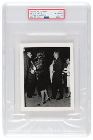 Lot #93 John and Jacqueline Kennedy Original Vintage Photograph by Cecil Stoughton - PSA Type I - Image 1