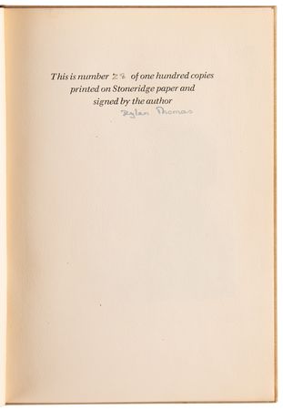 Lot #618 Dylan Thomas Signed Book - In Country Sleep (Ltd. Ed. 28/100) - Image 4