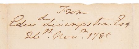 Lot #2 George Washington Handwritten Docketing Notation (November 26, 1785) - Image 2