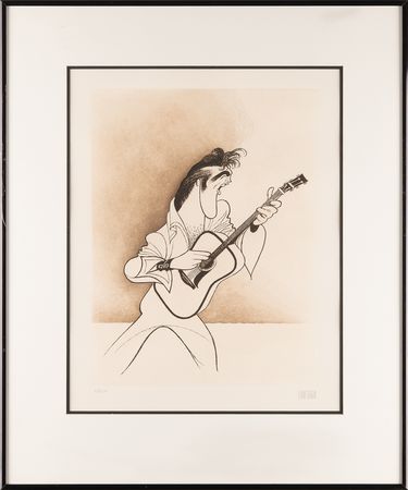 Lot #799 Elvis Presley: Al Hirschfeld Signed Etching (Ltd. Ed. 64/150) - Image 1