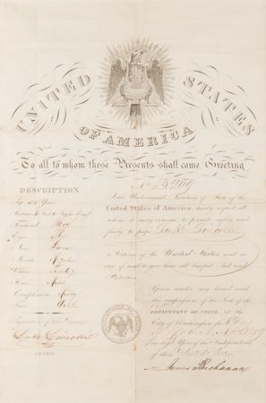 Lot #33 James Buchanan Document Signed as Secretary of State - Image 2