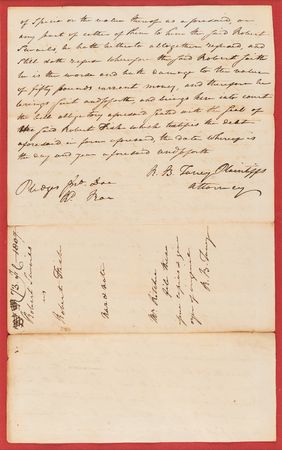 Lot #315 Roger B. Taney Autograph Document Signed Three Times - Image 3