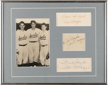 Lot #1019 DiMaggio Brothers (3) Signatures - Image 1