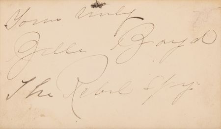 Lot #353 Belle Boyd Signature - 
