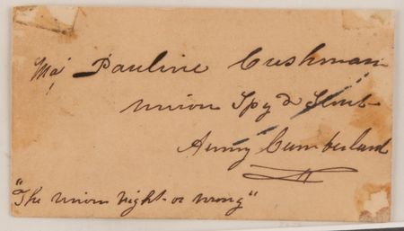 Lot #356 Pauline Cushman Signature - 