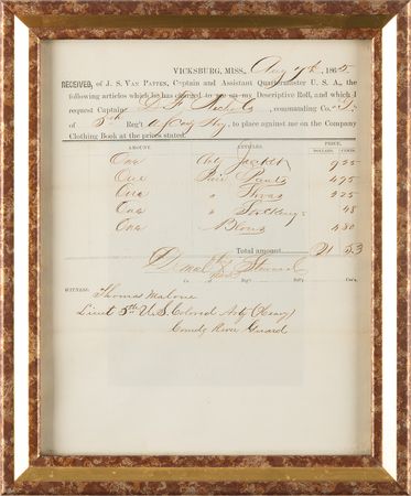 Lot #475 Vicksburg: 5th United States Colored Heavy Artillery Regiment (3) Documents - Image 2