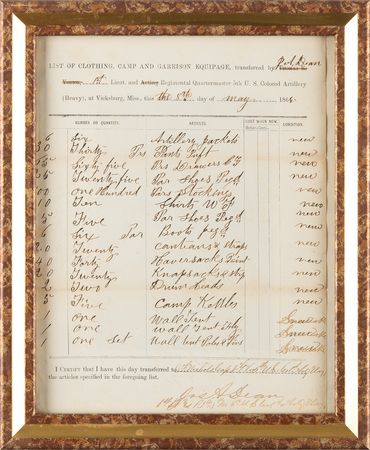 Lot #475 Vicksburg: 5th United States Colored Heavy Artillery Regiment (3) Documents - Image 3