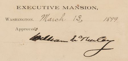 Lot #100 William McKinley Document Signed as President, Authorizing an Act of the Chickasaw Nation - Image 3