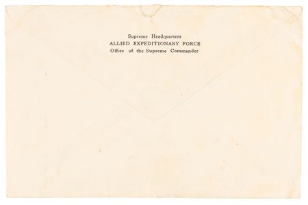 Lot #22 Dwight D. Eisenhower Signed 'Shoulder Sleeve Insignia' Presentation Sheet - Dated One Day Before Germany's Unconditional Surrender (May 6, 1945) - Image 6