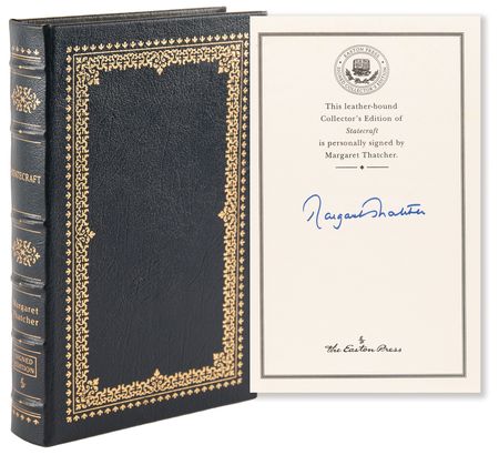 Lot #320 Margaret Thatcher Signed Book - Statecraft - Image 1