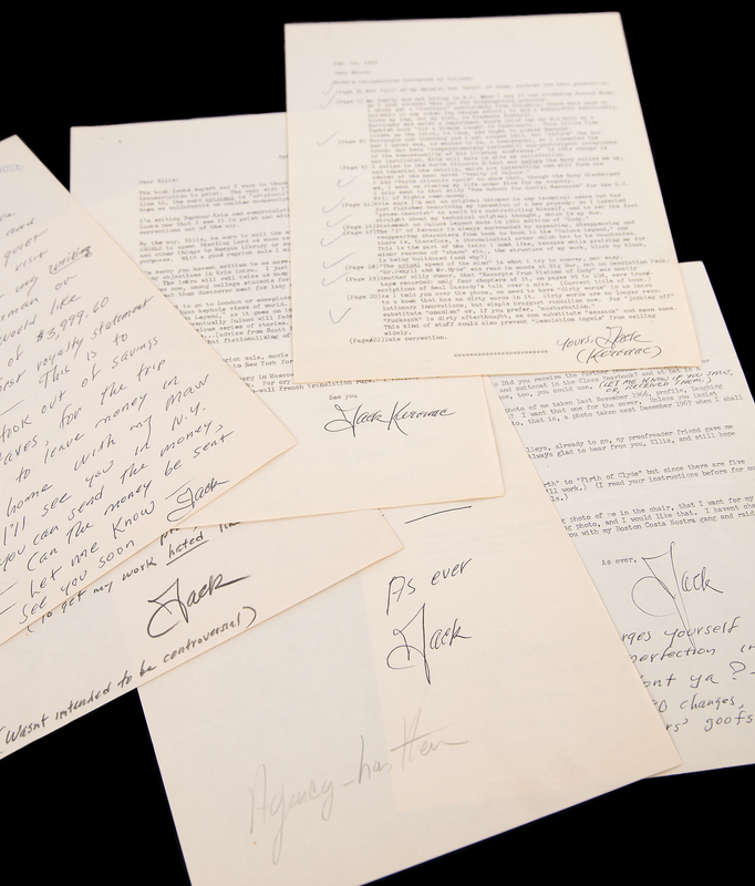 Lot 7062 Jack Kerouac Archive of (6) Signed Letters to Editor Ellis Amburn: 
