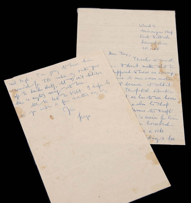Lot 7061 George Orwell Autograph Letter Signed on Tuberculosis and Finishing Nineteen Eighty-Four: 