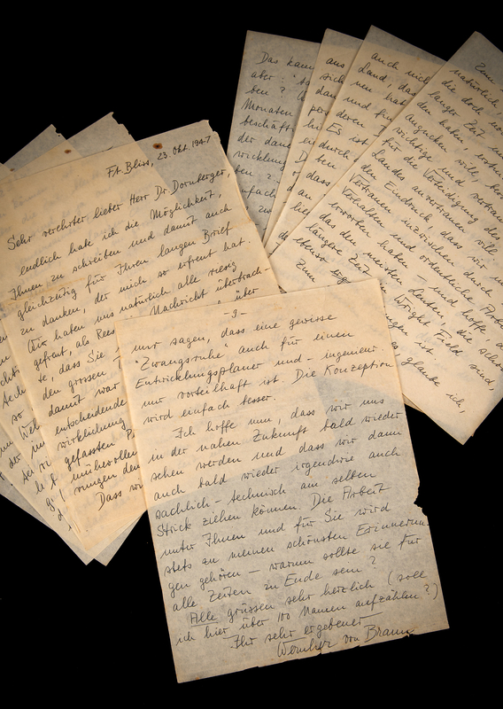 Lot 7023 Wernher von Braun Autograph Letter Signed to Walter Dornberger, Emphasizing the Goals of Operation Paperclip: 