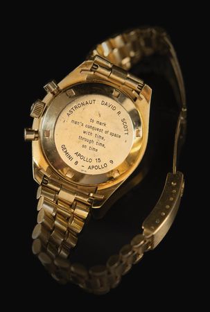 Lot #7103 Omega Speedmaster Professional 18K Gold Apollo 11 Commemorative Watch - From the Personal Collection of Dave Scott - Image 4