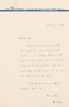 Lot #7105 Albert Einstein Typed Letter Signed: 