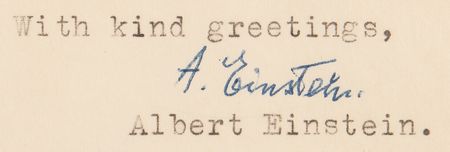 Lot #7105 Albert Einstein Typed Letter Signed: 