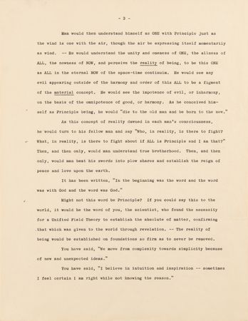 Lot #7105 Albert Einstein Typed Letter Signed: 