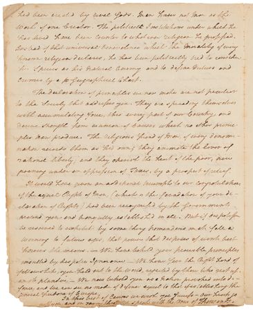 Lot #7031 Thomas Paine Handwritten Manuscript on Revolutions and the Rights of Man: 