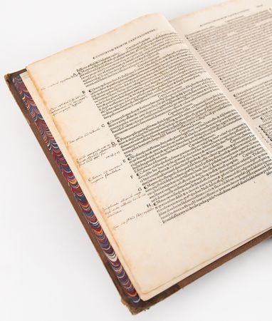 Lot #7026 Thomas Cranmer's Heavily Annotated Religious Book - Quatuor conciliorum generalium [The Four General Church Councils] (1524) - Representing His Scholarly Approach to the English Reformation - Image 1