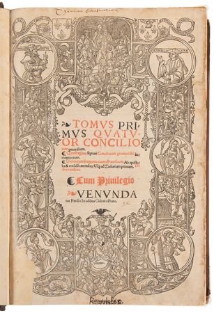 Lot #7026 Thomas Cranmer's Heavily Annotated Religious Book - Quatuor conciliorum generalium [The Four General Church Councils] (1524) - Representing His Scholarly Approach to the English Reformation - Image 3
