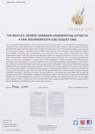Lot #7088 Beatles: George Harrison Autograph Letter Signed - 