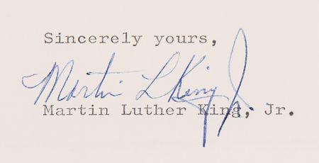 Lot #7047 Martin Luther King, Jr. Typed Letter Signed on Desegregation and the Civil Rights Movement: 