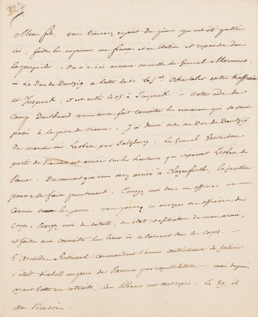 Lot #7035 Napoleon Archive of (29) Letters Signed to His Adopted Son, Prince Eugène de Beauharnais, Detailing Military Strategy in the War of the Fifth Coalition: 
