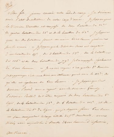 Lot #7035 Napoleon Archive of (29) Letters Signed to His Adopted Son, Prince Eugène de Beauharnais, Detailing Military Strategy in the War of the Fifth Coalition: 