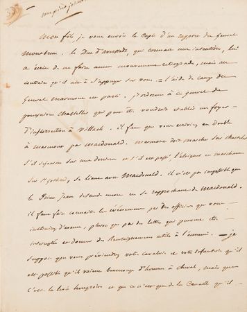 Lot #7035 Napoleon Archive of (29) Letters Signed to His Adopted Son, Prince Eugène de Beauharnais, Detailing Military Strategy in the War of the Fifth Coalition: 
