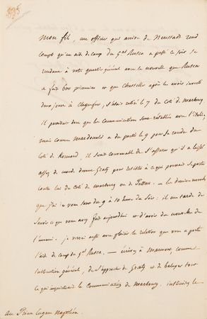Lot #7035 Napoleon Archive of (29) Letters Signed to His Adopted Son, Prince Eugène de Beauharnais, Detailing Military Strategy in the War of the Fifth Coalition: 