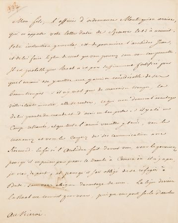 Lot #7035 Napoleon Archive of (29) Letters Signed to His Adopted Son, Prince Eugène de Beauharnais, Detailing Military Strategy in the War of the Fifth Coalition: 