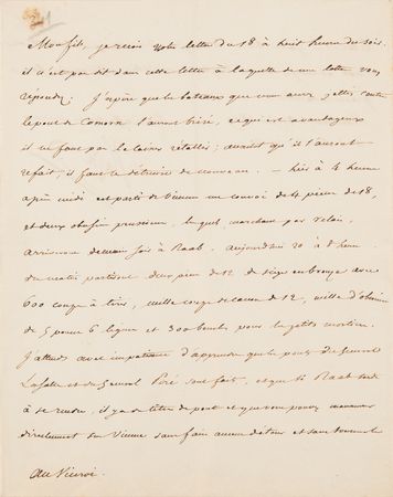 Lot #7035 Napoleon Archive of (29) Letters Signed to His Adopted Son, Prince Eugène de Beauharnais, Detailing Military Strategy in the War of the Fifth Coalition: 