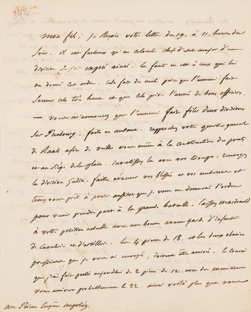 Lot #7035 Napoleon Archive of (29) Letters Signed to His Adopted Son, Prince Eugène de Beauharnais, Detailing Military Strategy in the War of the Fifth Coalition: 