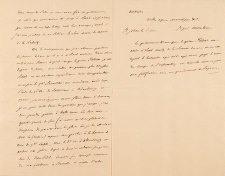 Lot #7035 Napoleon Archive of (29) Letters Signed to His Adopted Son, Prince Eugène de Beauharnais, Detailing Military Strategy in the War of the Fifth Coalition: 