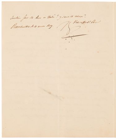 Lot #7035 Napoleon Archive of (29) Letters Signed to His Adopted Son, Prince Eugène de Beauharnais, Detailing Military Strategy in the War of the Fifth Coalition: 