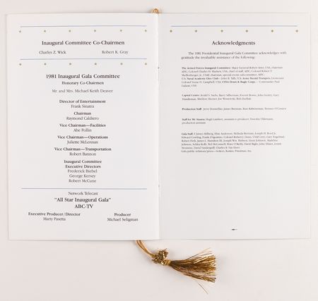 Lot #7090 Frank Sinatra Typed Letter Signed to Ronald Reagan and George Bush for the 1981 Presidential Inaugural Gala Program - Image 6