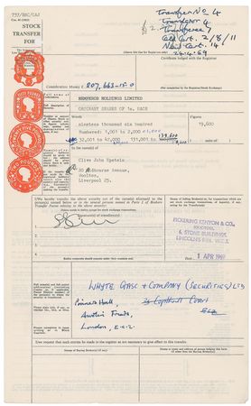 Lot #7085 Beatles (4) Documents for Buyout of Brian Epstein's NEMS, Signed by Lennon, McCartney, Harrison, and Starr while Recording Abbey Road in 1969 - Image 6