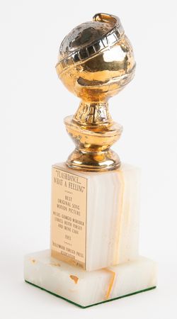 Lot #7095 Golden Globe for Best Original Song: 'Flashdance... What a Feeling' by Irene Cara (1983) - Image 3