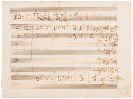 Lot #7049 Wolfgang Amadeus Mozart Handwritten Musical Manuscript from the 'Antretter Serenade in D' - Image 2