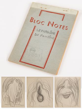 Lot #7067 Rene Magritte's Mid-1940s Sketchbook, 'Le Probleme du Fantome' - Featuring Nearly 50 Original Drawings - Image 1