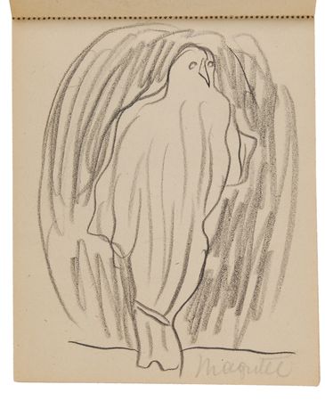 Lot #7067 Rene Magritte's Mid-1940s Sketchbook, 'Le Probleme du Fantome' - Featuring Nearly 50 Original Drawings - Image 4