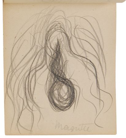 Lot #7067 Rene Magritte's Mid-1940s Sketchbook, 'Le Probleme du Fantome' - Featuring Nearly 50 Original Drawings - Image 6