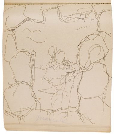 Lot #7067 Rene Magritte's Mid-1940s Sketchbook, 'Le Probleme du Fantome' - Featuring Nearly 50 Original Drawings - Image 7