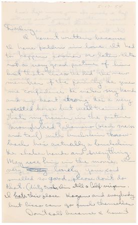 Lot #7092 James Dean Autograph Letter Signed from Hollywood to His NYC Girlfriend, Sending a Candid of His New Horse: 