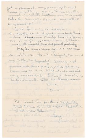 Lot #7092 James Dean Autograph Letter Signed from Hollywood to His NYC Girlfriend, Sending a Candid of His New Horse: 