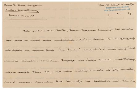 Lot #7079 Albert Schweitzer Archive of (12) Letters and Notes on Philosophy, Aphorisms, and Nuclear Weapons: 