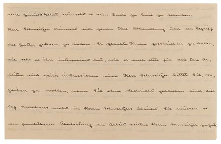 Lot #7079 Albert Schweitzer Archive of (12) Letters and Notes on Philosophy, Aphorisms, and Nuclear Weapons: 